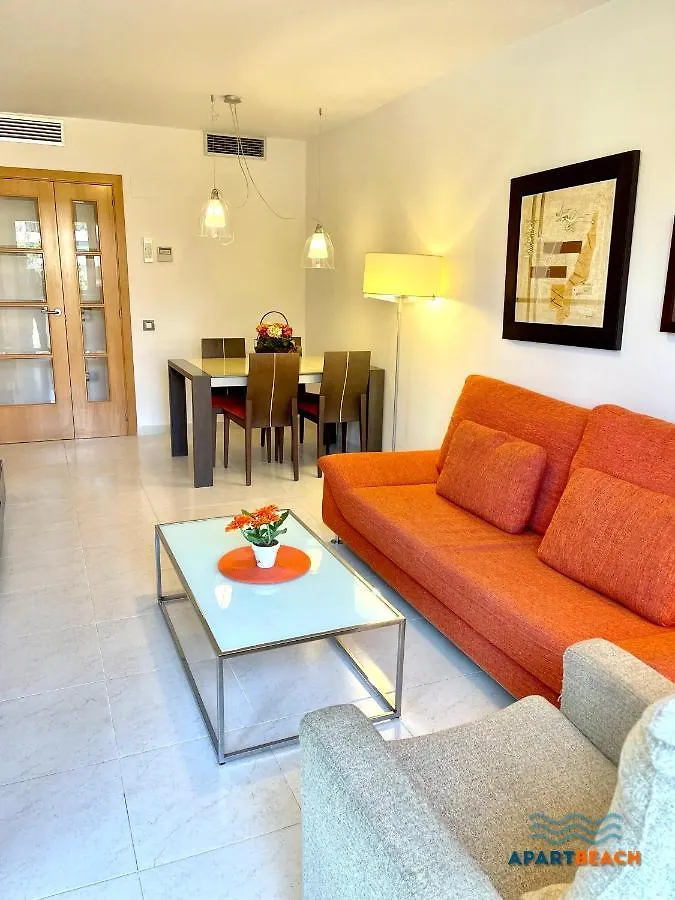 Apartbeach Maldivas III A Vista Piscina Jardin Y Parking La Pineda
